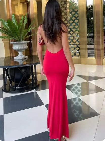 Vestido fino largo para mujer