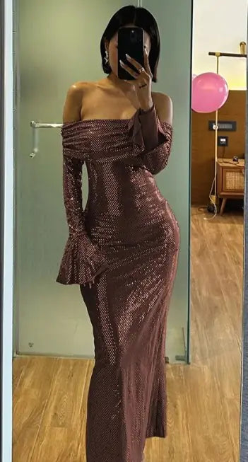 Vestido elegante largo para mujer