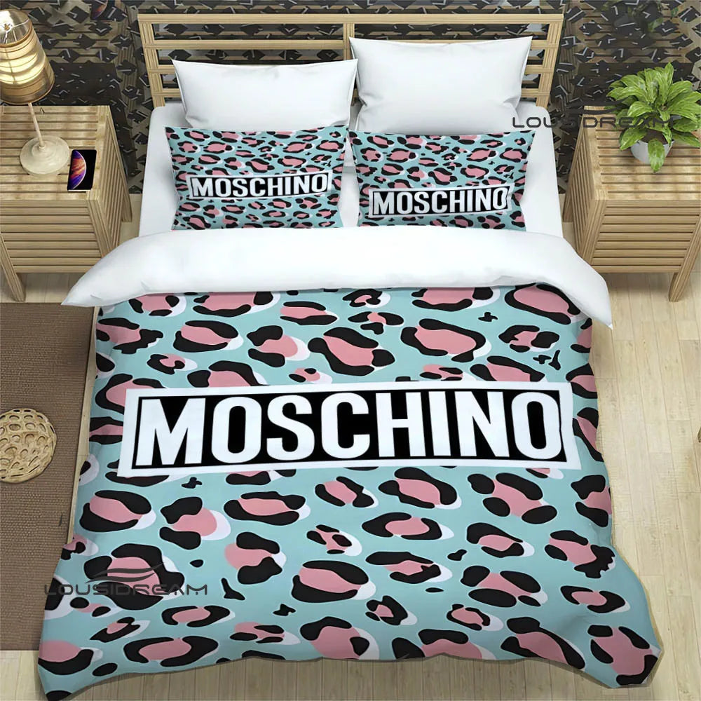 Juego de cama con estampado del logotipo