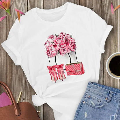 Camiseta de manga corta para mujer