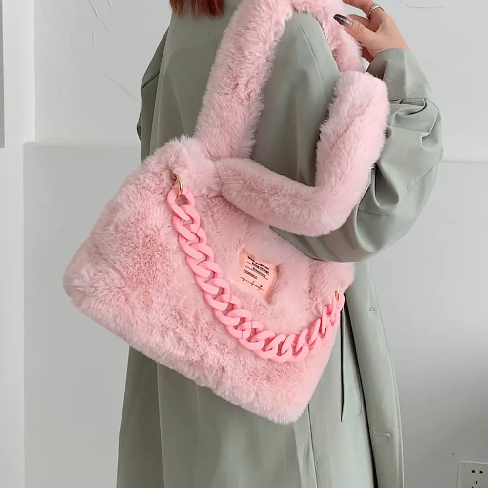 Quilted Fur Bag