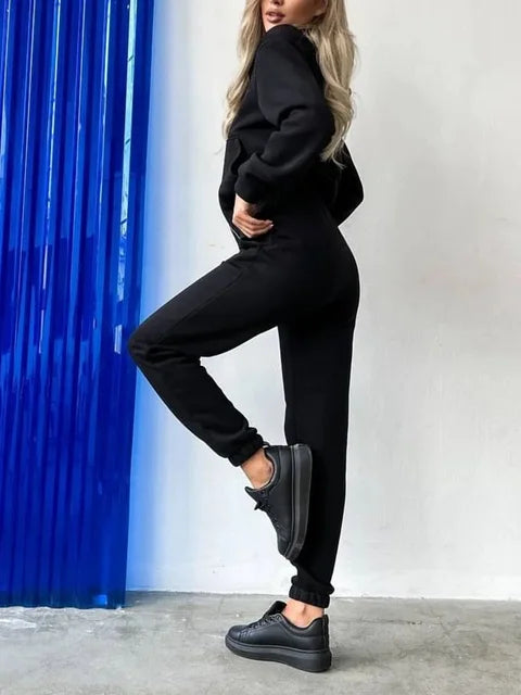 Streamgirl Winter Velvet Tracksuit Two-Piece Set