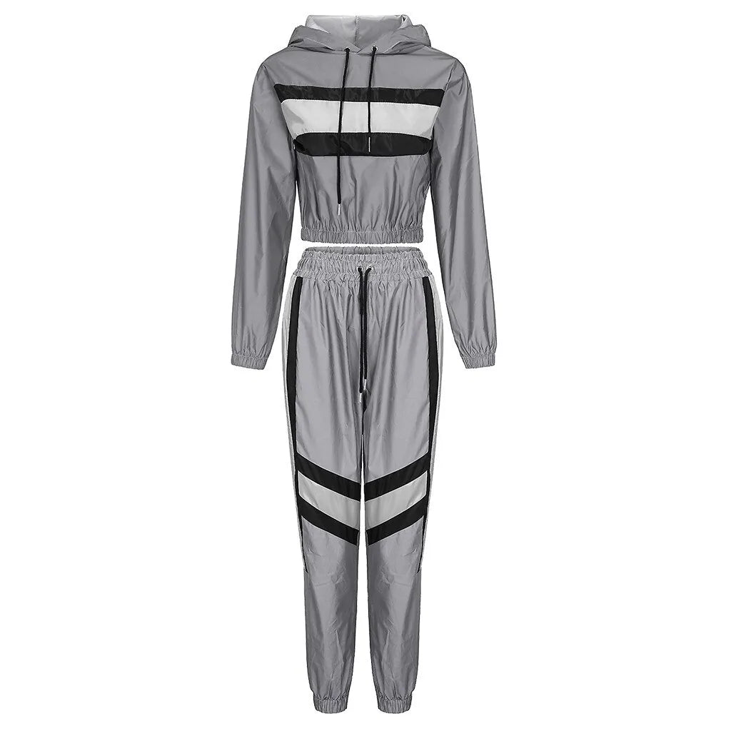 Women's Tracksuit Reflective Two-Piece Set