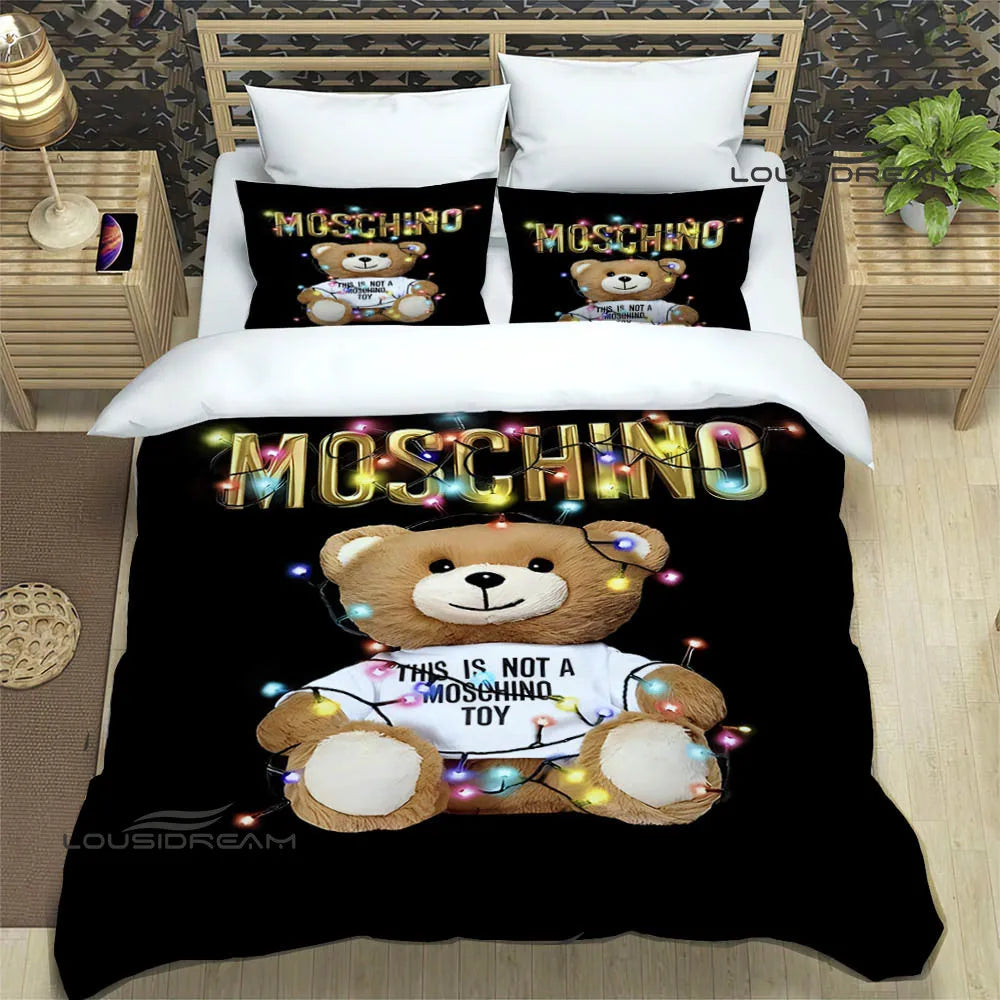 Juego de cama con estampado del logotipo