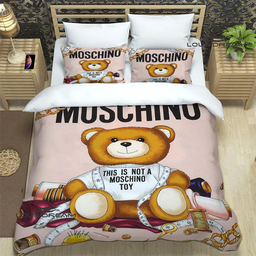 Juego de cama con estampado del logotipo