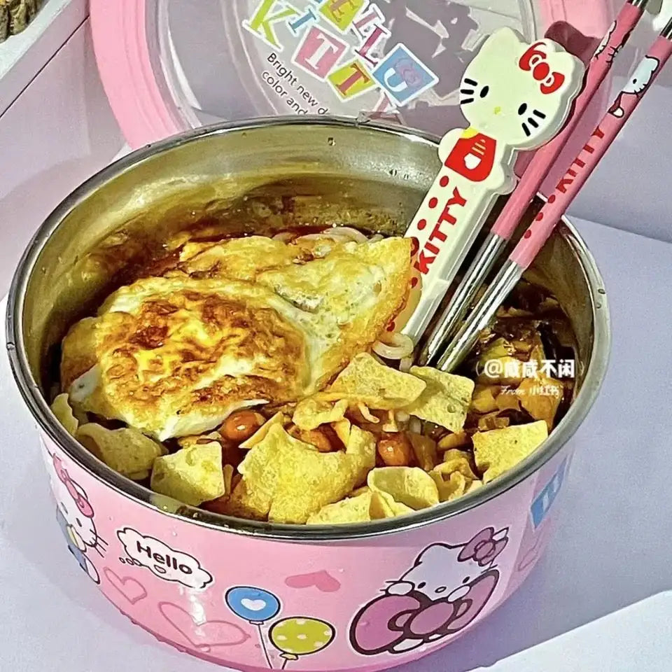 Kawaii Stainless Steel Noodle Bowl