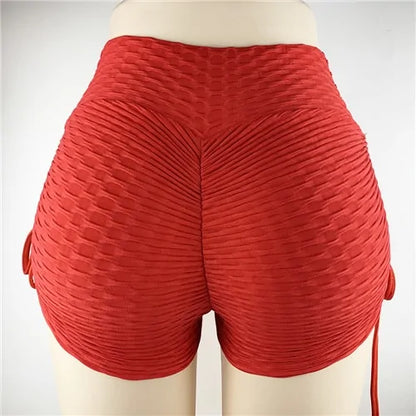 Shorts elásticos con cintura alta para mujer