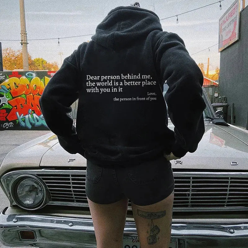 Hoodie with Front Text