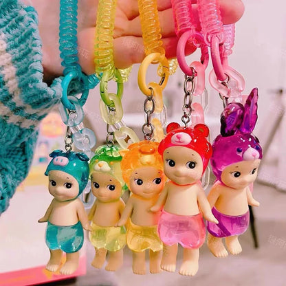 Sonny Angel Candy Series Blind Box Kawaii Colorful Girl Anti Loss Keychain Cartoon Children Anime Figurine Pvc Model Toys Gifts