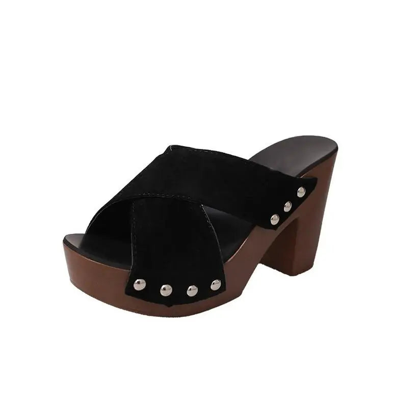 Sandalias de Tacón Alto Peep Toe