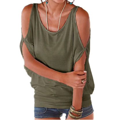 Sexy casual off shoulder t-shirt