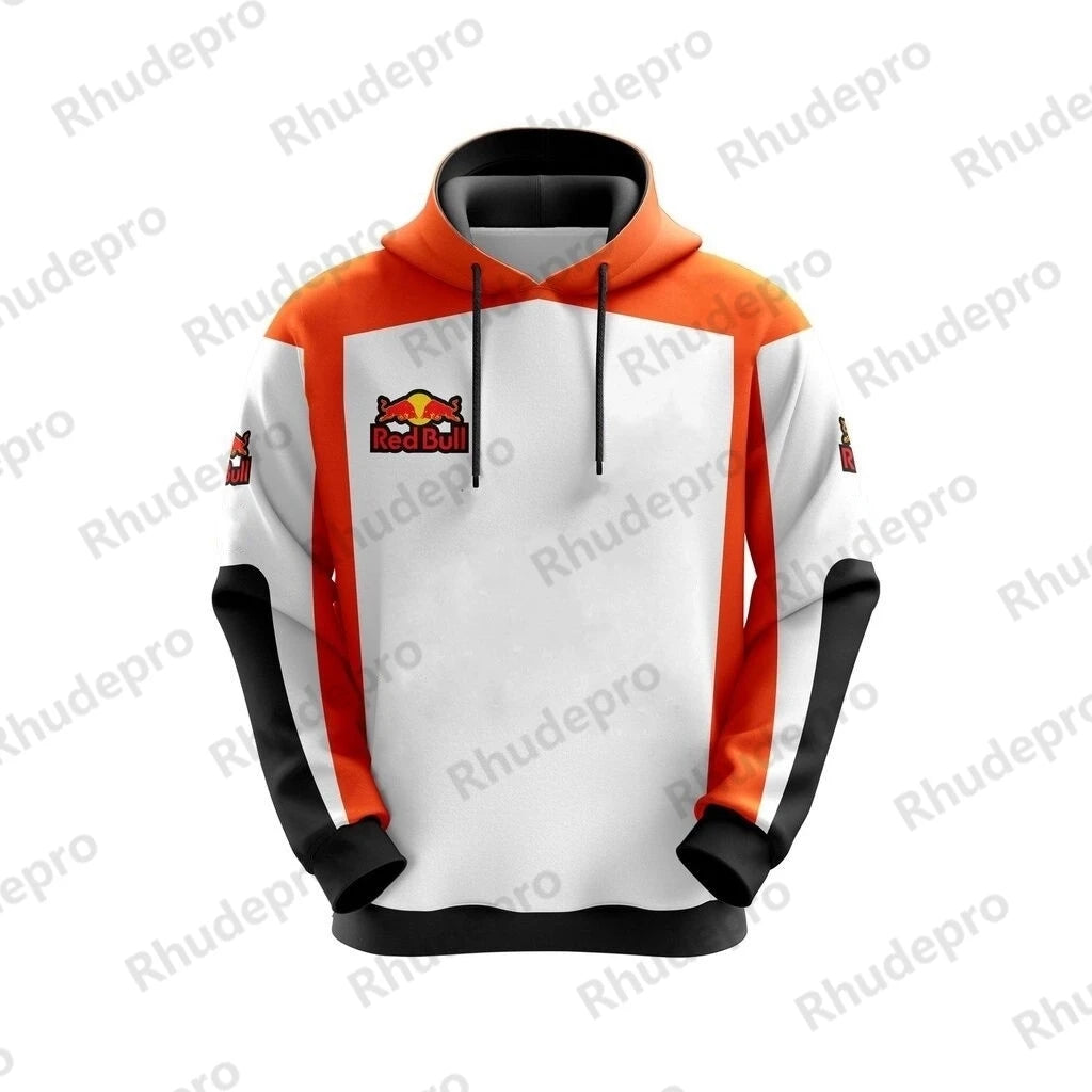 2024 Red Bull 3D Printed Hoodie Hot Jacket Cold Shirt Hoodie And Pocket Speed ​​Sports Hoodie Men's Clothing Brands Luxury 