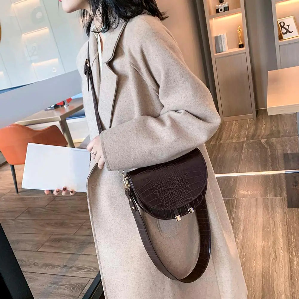 Women's Semicircular Shoulder Bag