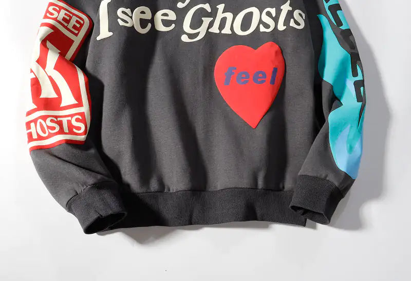 Ghosts Graffiti Oversized Hoodie