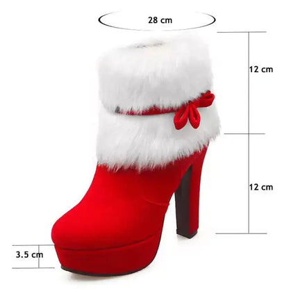 Christmas High Heels Boots