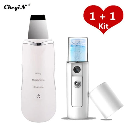 Piel Radiante: Scrubber Ultrasonico + Nano Vaporizador Facial