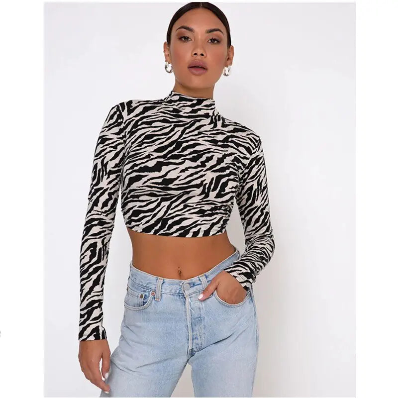 Dragon Printed Women Sexy Crop Top