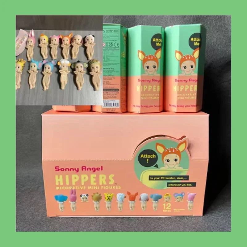 Sonny Angel Review Series Blind Box Lying Down Hippies Action Figures Cute and Mysterious Anime Dolls Christmas Gifts for Kids