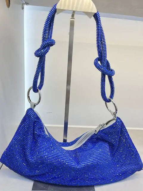 Bolso de Lujo para Mujer Hecho a Mano con un Solo Hombro y Piedras Brillantes