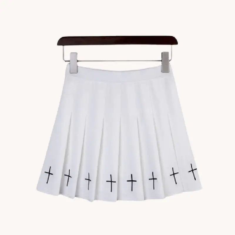 Gothic Velvet Pleated Mini Skirt