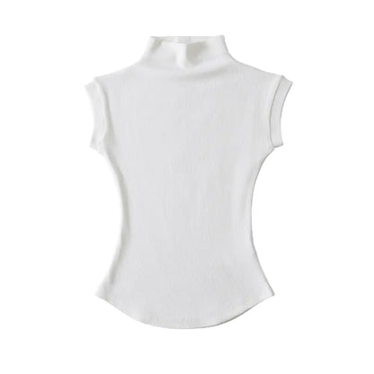 Basic T-shirt with midi neck