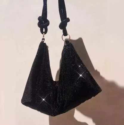 Bolso de Lujo para Mujer Hecho a Mano con un Solo Hombro y Piedras Brillantes