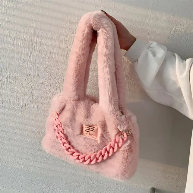 Quilted Fur Bag