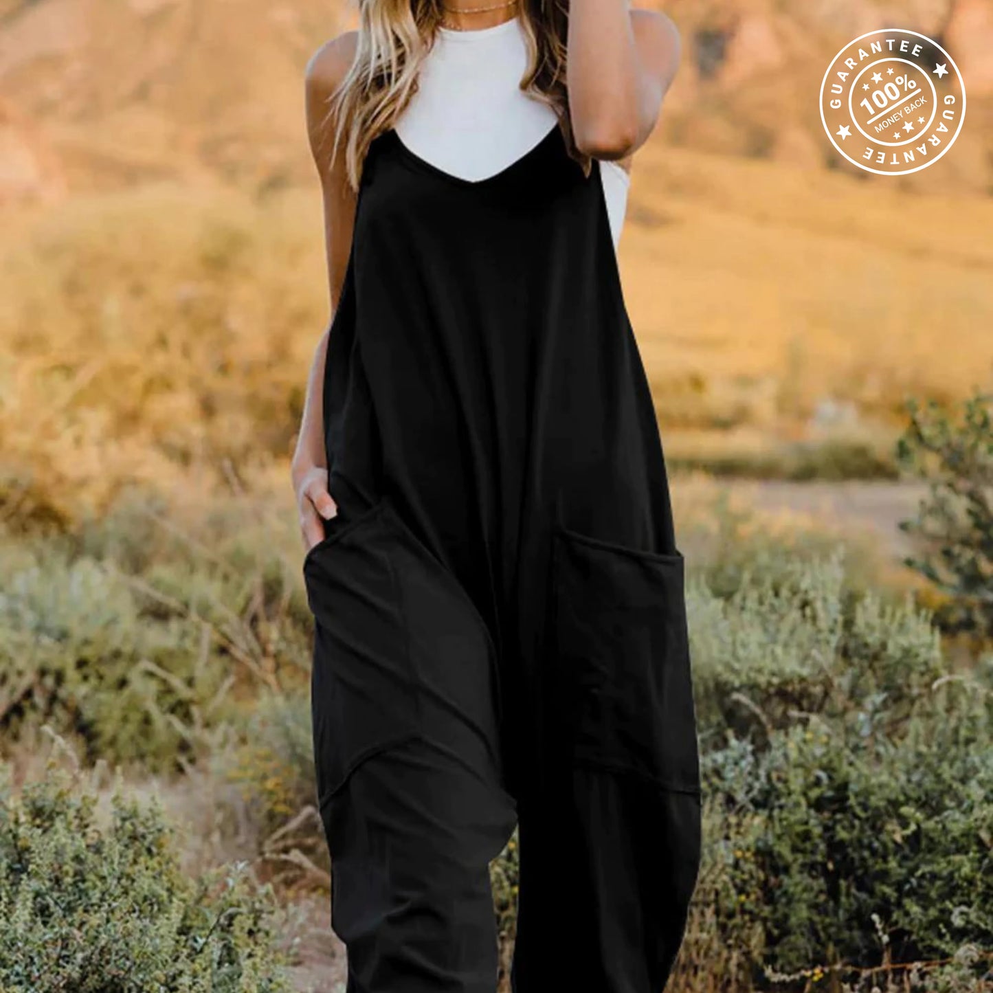 Sleeveless Overall Jumpsuit