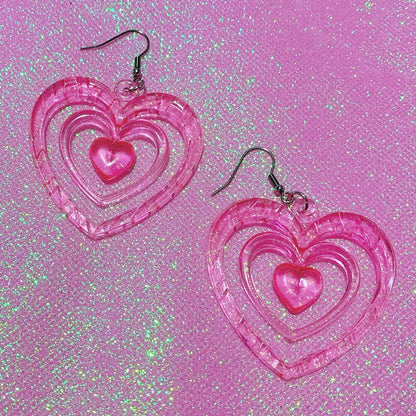 Pendientes con Forma de Corazón