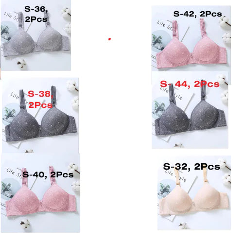 Mix Colors Bralette Soft Cotton Bra