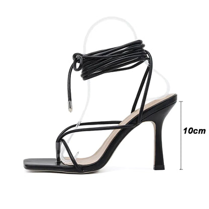 GIANVITO ROSSI Metallic Leather Strappy Heels