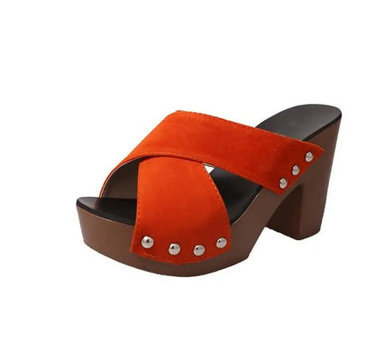 Sandalias de Tacón Alto Peep Toe