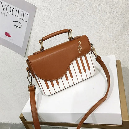 Bag Piano Pattern Leather Shoulder Bag