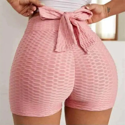 Pantalones cortos con lazo para mujer