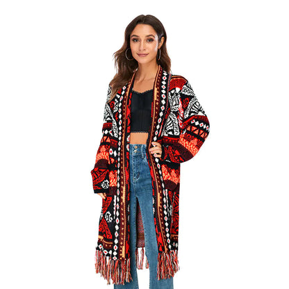 Ethnic Fringe Cardigan