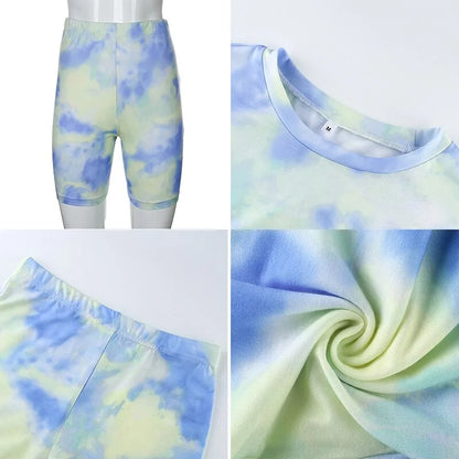 Darlingaga casual tie dye two piece set