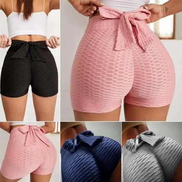 Pantalones cortos con lazo para mujer