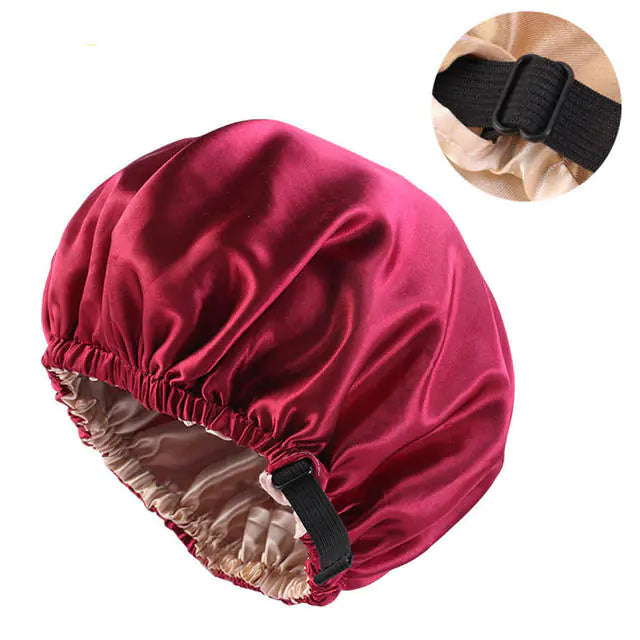 Gorro Saten Pelo Rizado Ajustable - Gorro Pelo Rizado Dormir