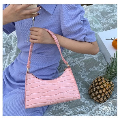 Crocodile Pattern Shoulder Bag