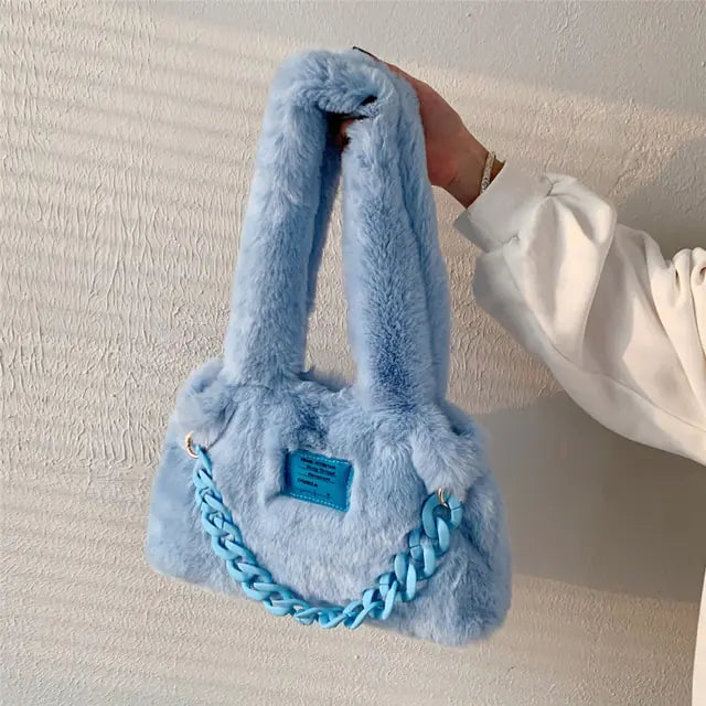 Quilted Fur Bag