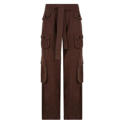 Bell-bottom cargo pants