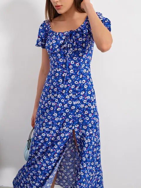 Vestido con Estampado de Flores