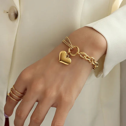 Pulsera de Acero con Corazón