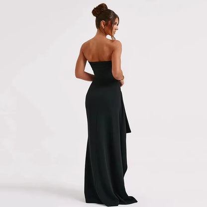 Vestido palabra de honor abierto para mujer