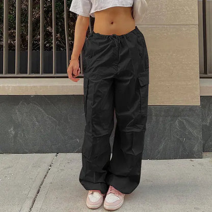 Bell-bottom cargo pants