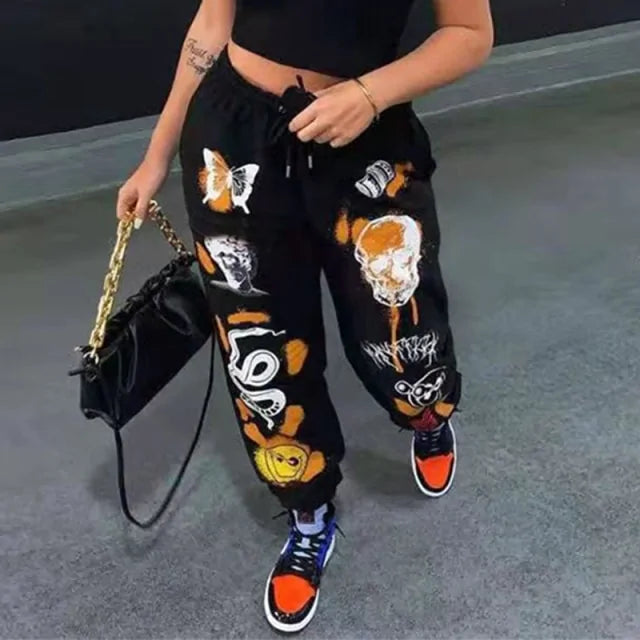 Pantalones Estampados de Dibujos Animados para Mujer