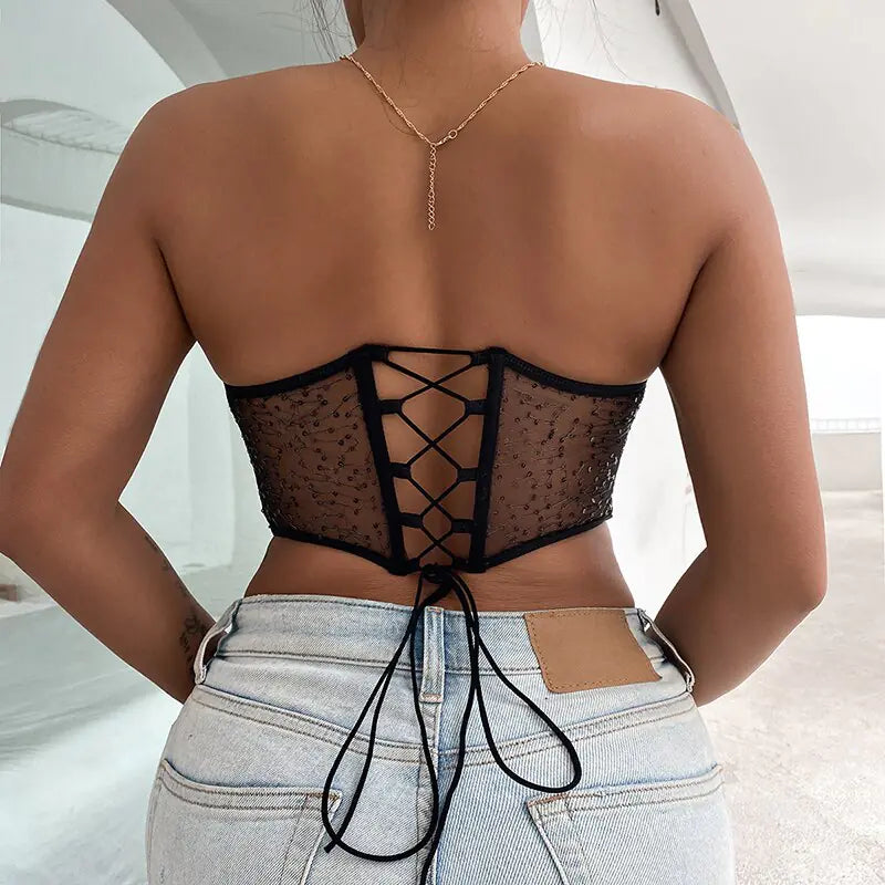 Corset Top Transparente Waist Trainer