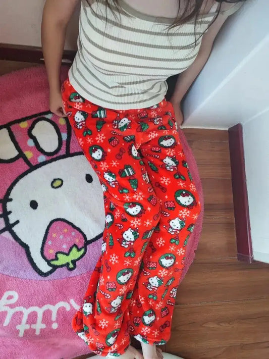 Pantalones pijama hello kitty navidad