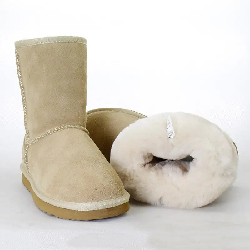 Genuine Cowhide Winter Boots