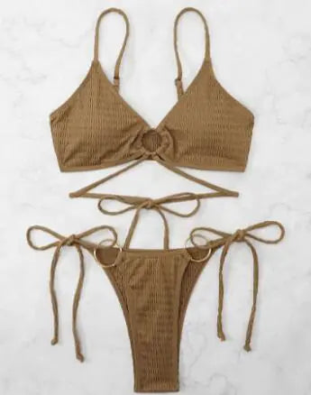 Bikini With Crossed Strings